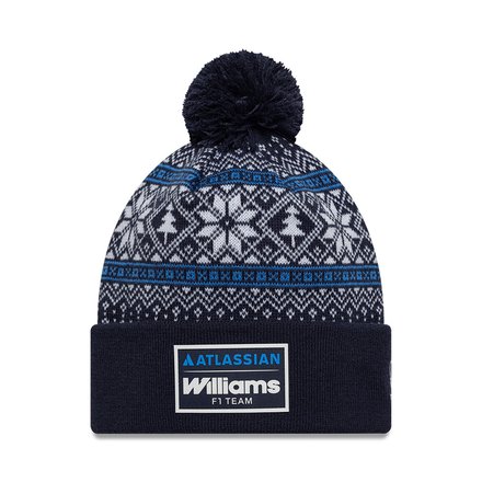 Williams Racing New Era Christmas Bobble Cuff Knit Beanie