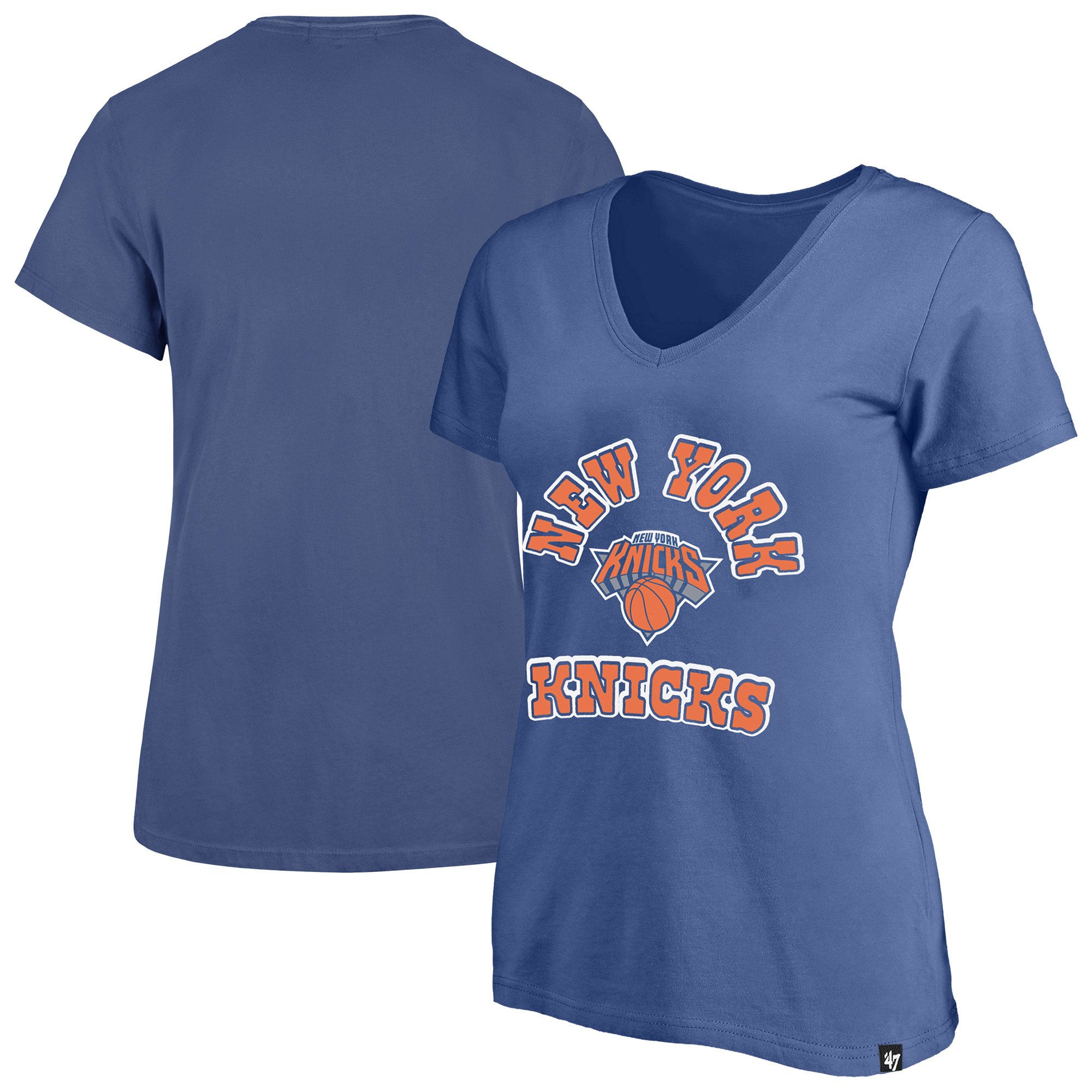 Women's Profile Blue New York Knicks Plus Size Comeback V-Neck T-Shirt