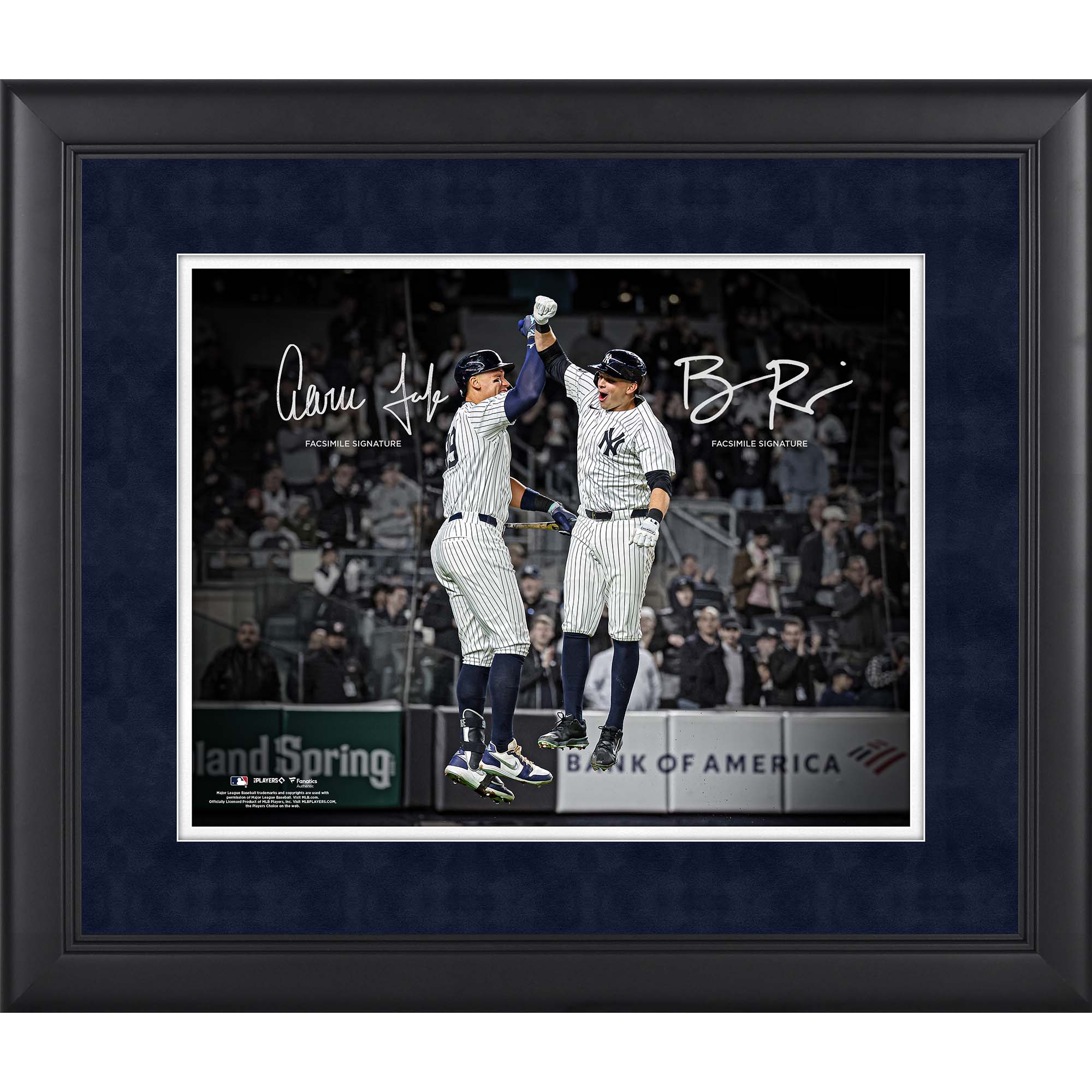 Aaron Judge & Ben Rice New York Yankees Framed 11" x 14" Spotlight Photograph - Facsimile Signature