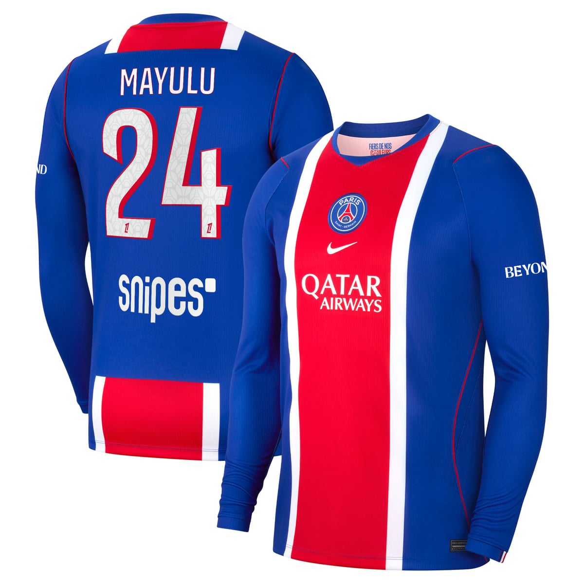Maillot Domicile Stadium PSG Nike 26/27 - Manches longues avec flocage Mayulu 24
