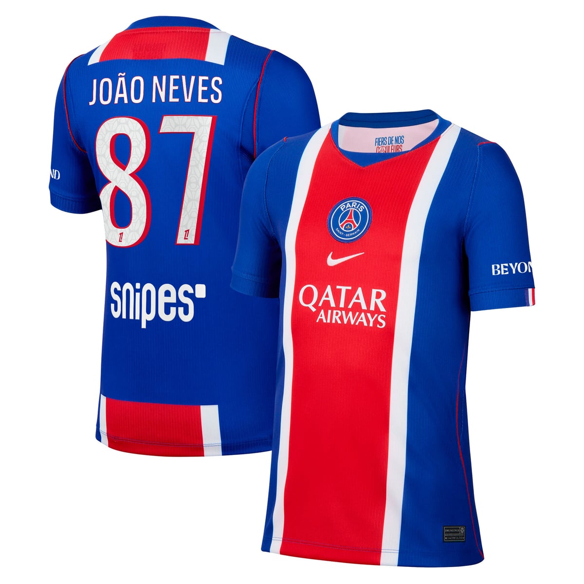 Maillot Domicile Stadium PSG Nike 26/27 - Enfant avec flocage João Neves 87