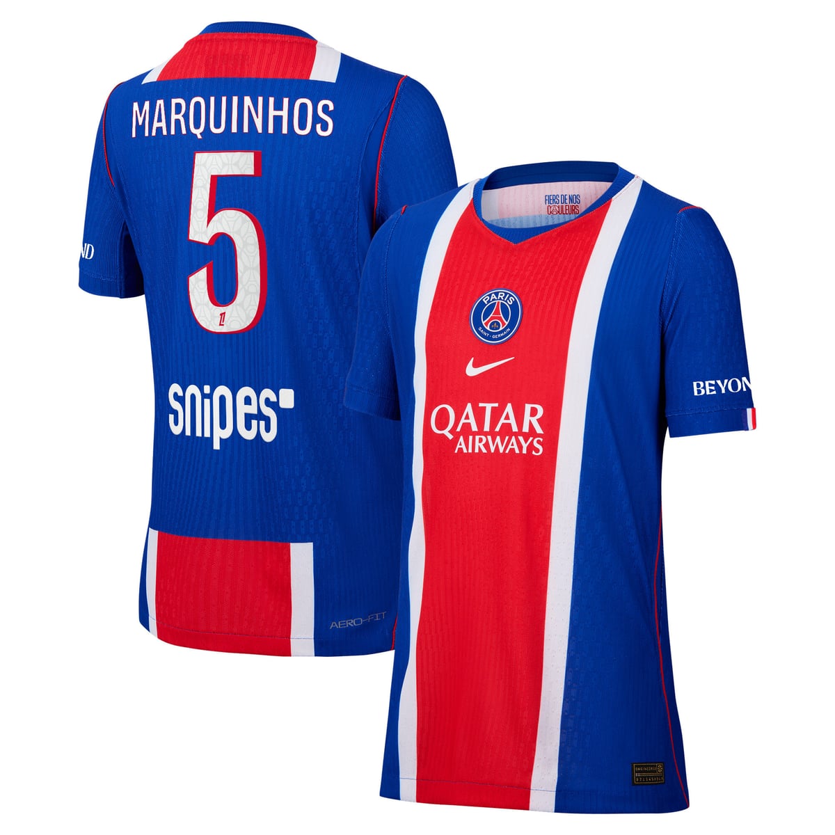 Maillot Domicile Match PSG Nike Aero-FIT 26/27 - Enfant avec flocage Marquinhos 5