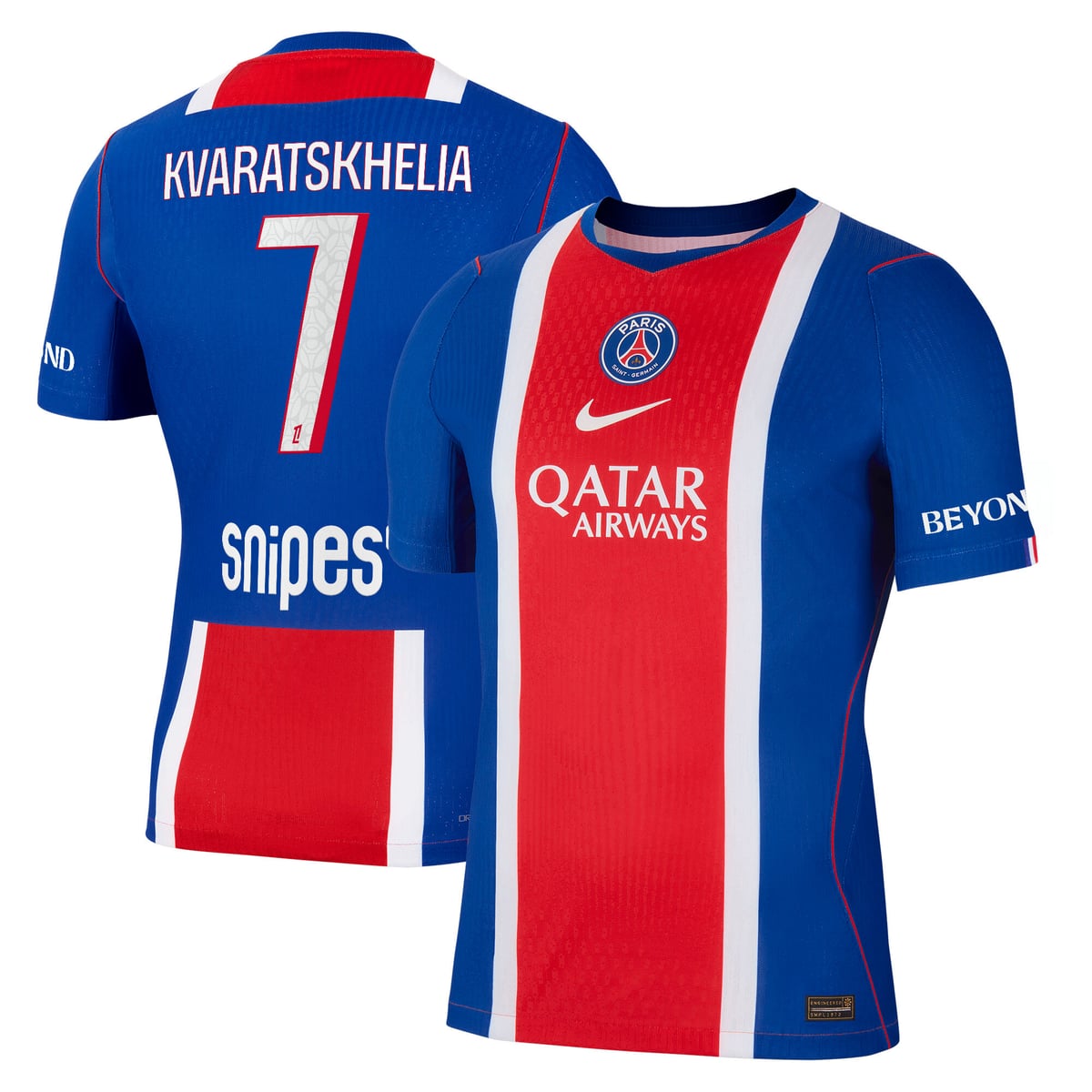 Maillot Domicile Match PSG Nike Aero-FIT 26/27 avec flocage Kvaratskhelia 7