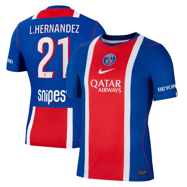 Maillot Domicile Match PSG Nike Aero-FIT 26/27 avec flocage L.Hernandez 21