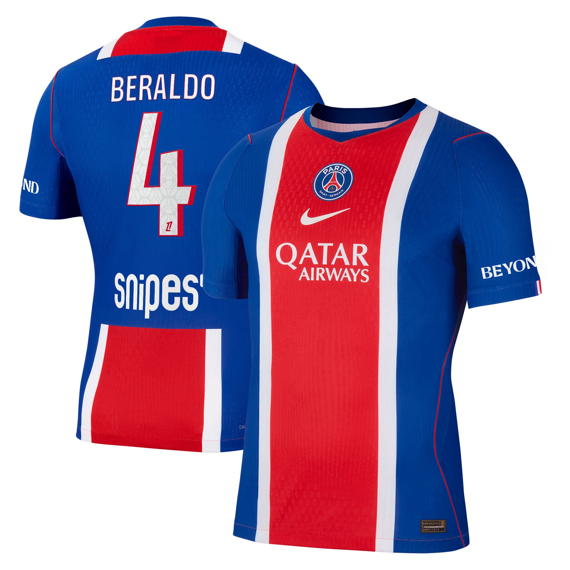 Maillot Domicile Match PSG Nike Aero-FIT 26/27 avec flocage Beraldo 4