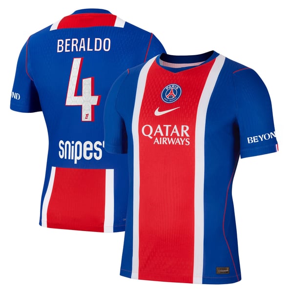 Maillot Domicile Match PSG Nike Aero-FIT 26/27 avec flocage Beraldo 4