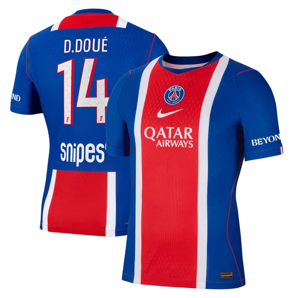 Maillot Domicile Match PSG Nike Aero-FIT 26/27 avec flocage D.Doué 14