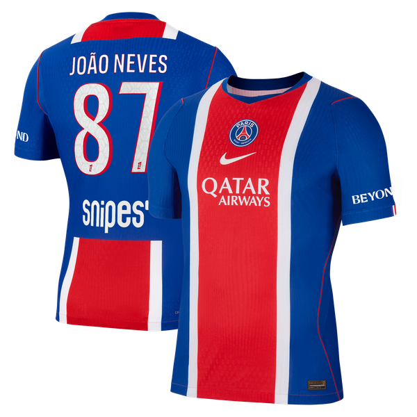 Maillot Domicile Match PSG Nike Aero-FIT 26/27 avec flocage João Neves 87