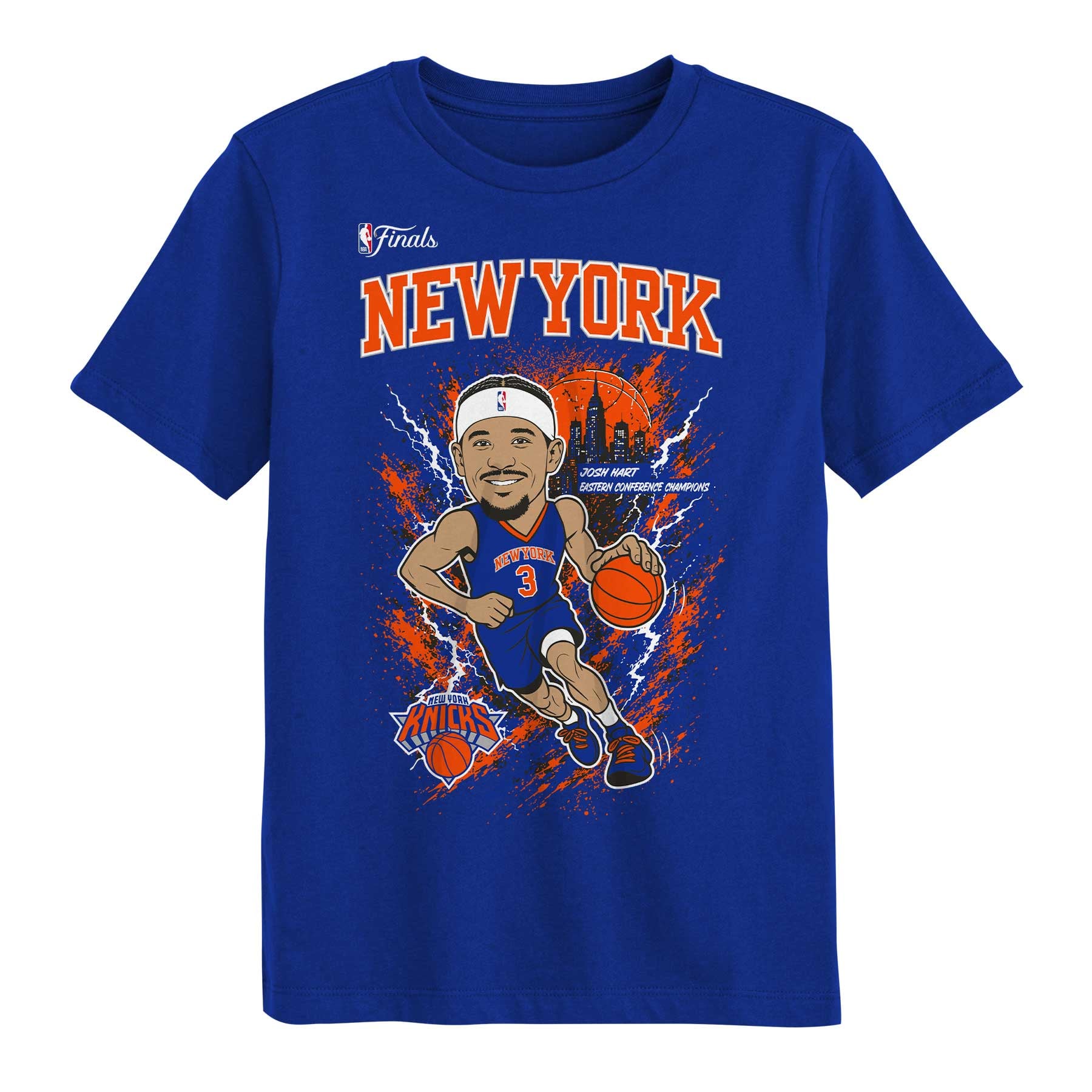 Youth Outerstuff Josh Hart Blue New York Knicks 2026 NBA Finals Player T-Shirt