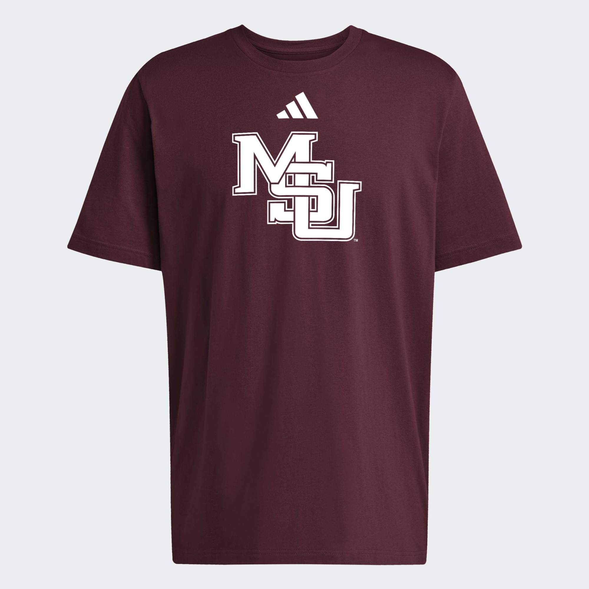 Men's adidas Maroon Mississippi State Bulldogs Interlock Logo Fresh T-Shirt