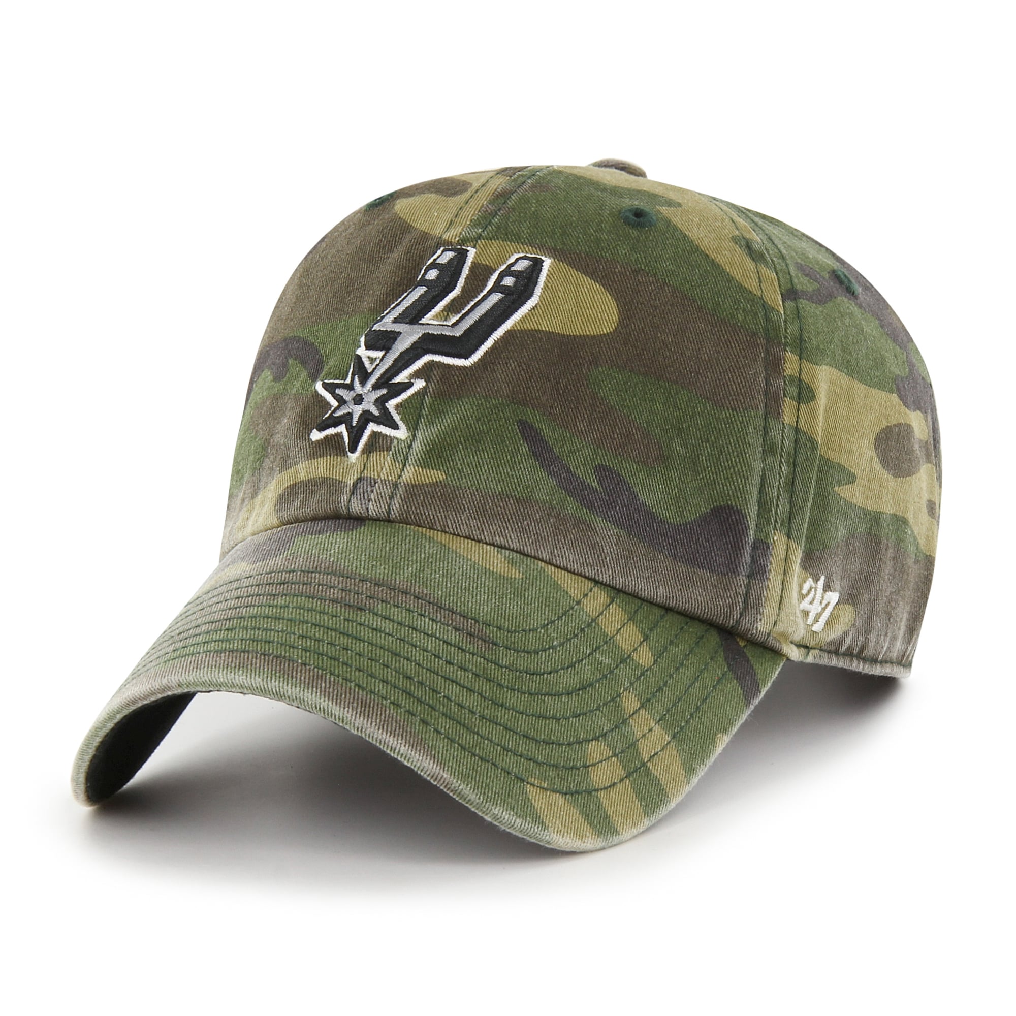 Men's '47 Camo San Antonio Spurs Clean Up Adjustable Hat