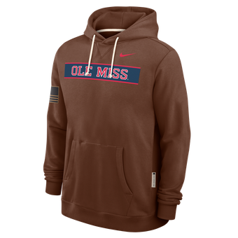 Men's Nike Brown Ole Miss Rebels 2026 Military Appreciation Dri-FIT Hoodie