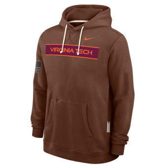 Men's Nike Brown Virginia Tech Hokies 2026 Military Appreciation Dri-FIT Hoodie
