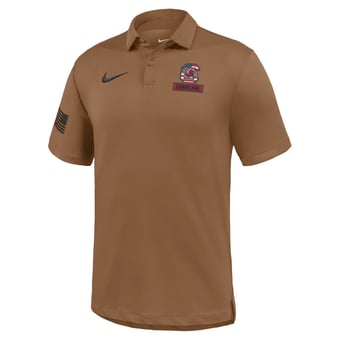 Men's Nike Brown South Carolina Gamecocks 2026 Military Appreciation Tour Dri-FIT Polo