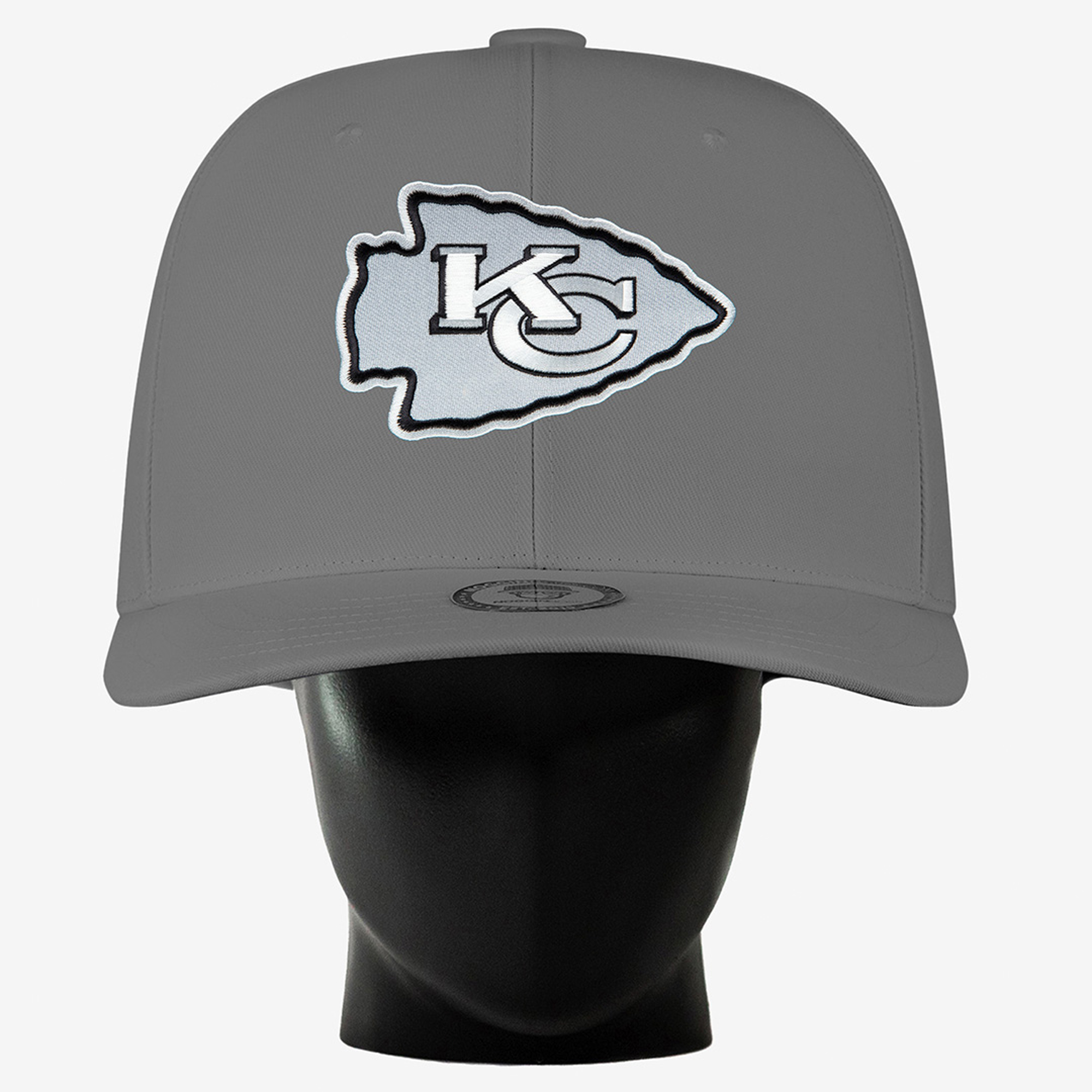 Unisex Noggin Boss Gray Kansas City Chiefs Big Hat