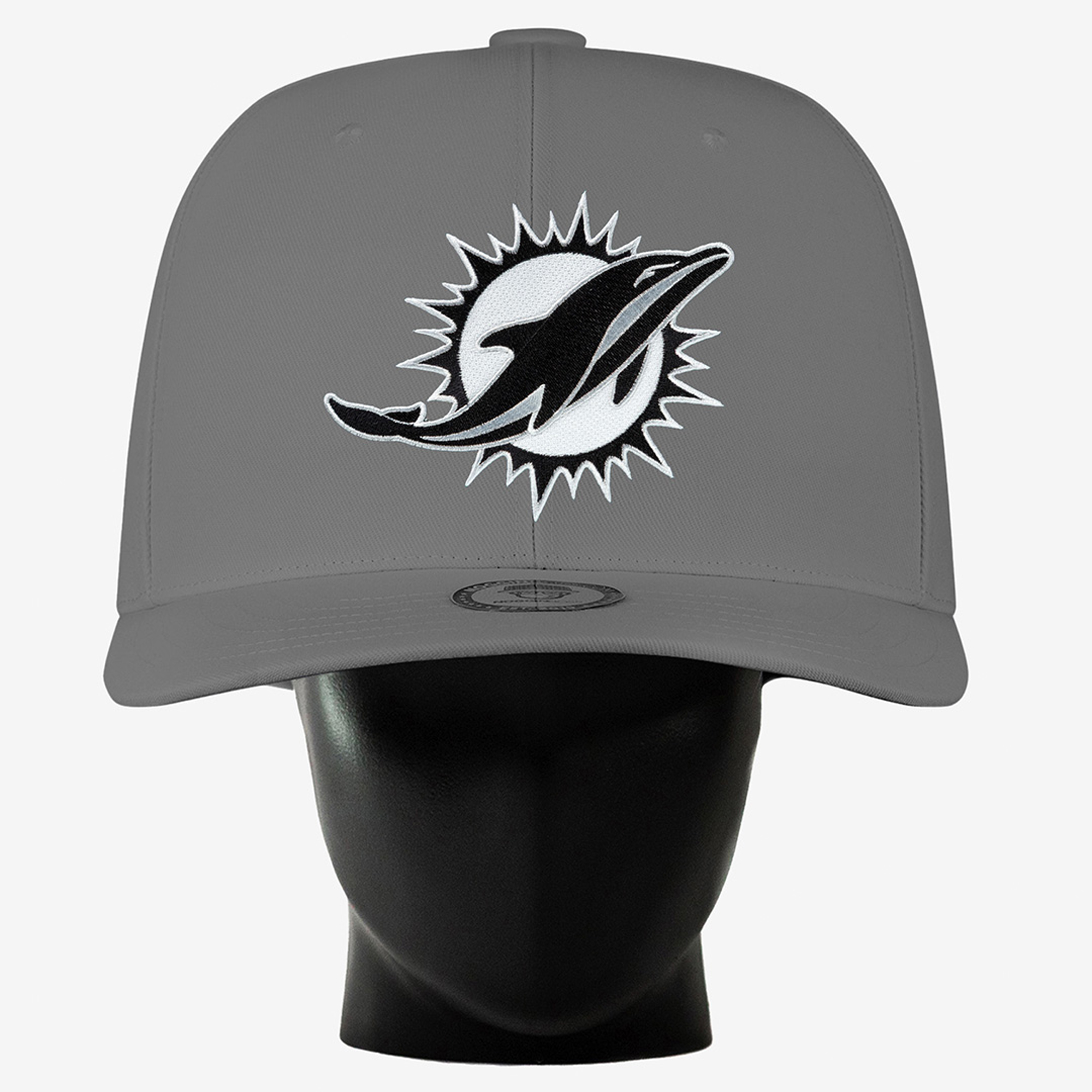 Unisex Noggin Boss Gray Miami Dolphins Big Hat
