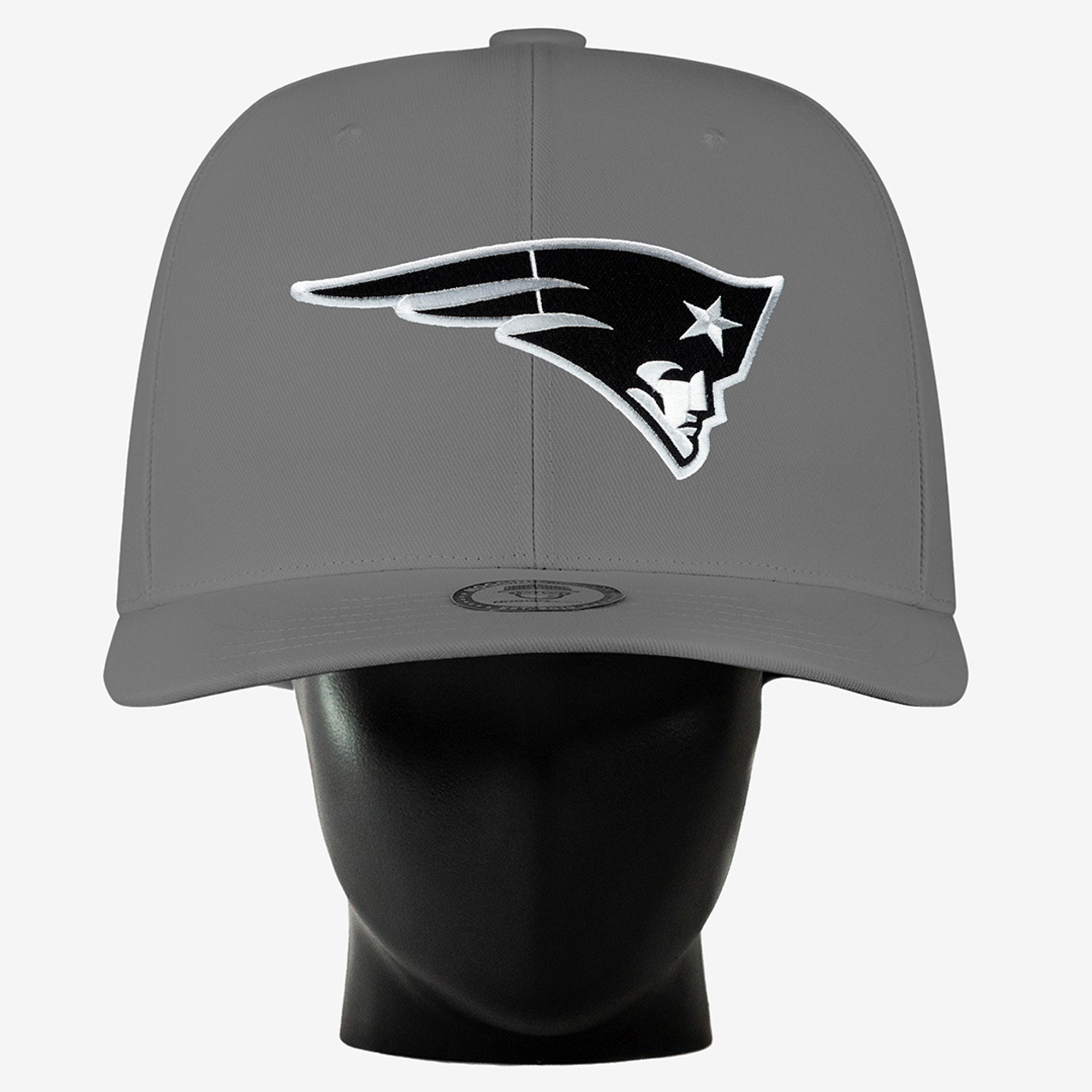 Unisex Noggin Boss Gray New England Patriots Big Hat
