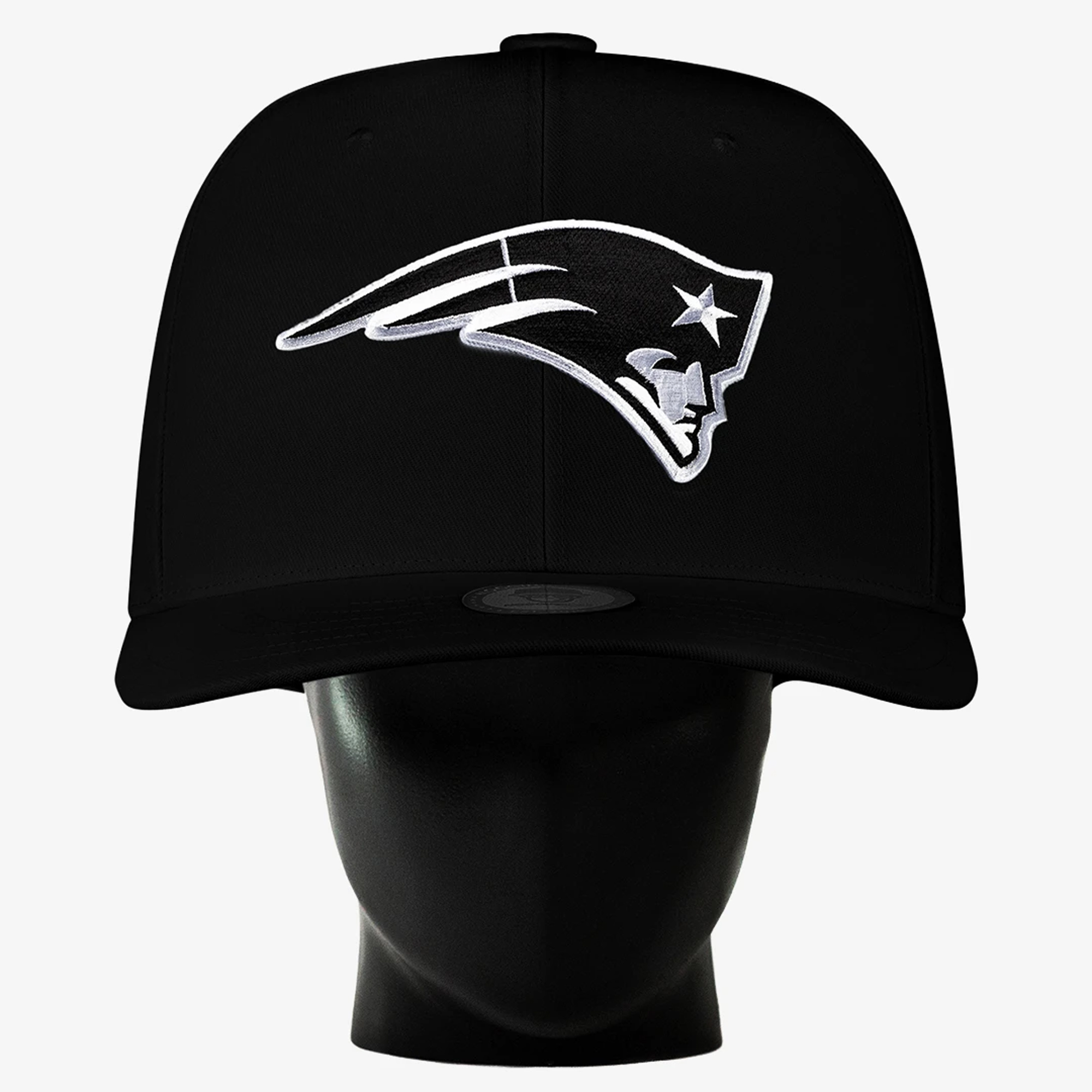 Unisex Noggin Boss Black New England Patriots Big Hat