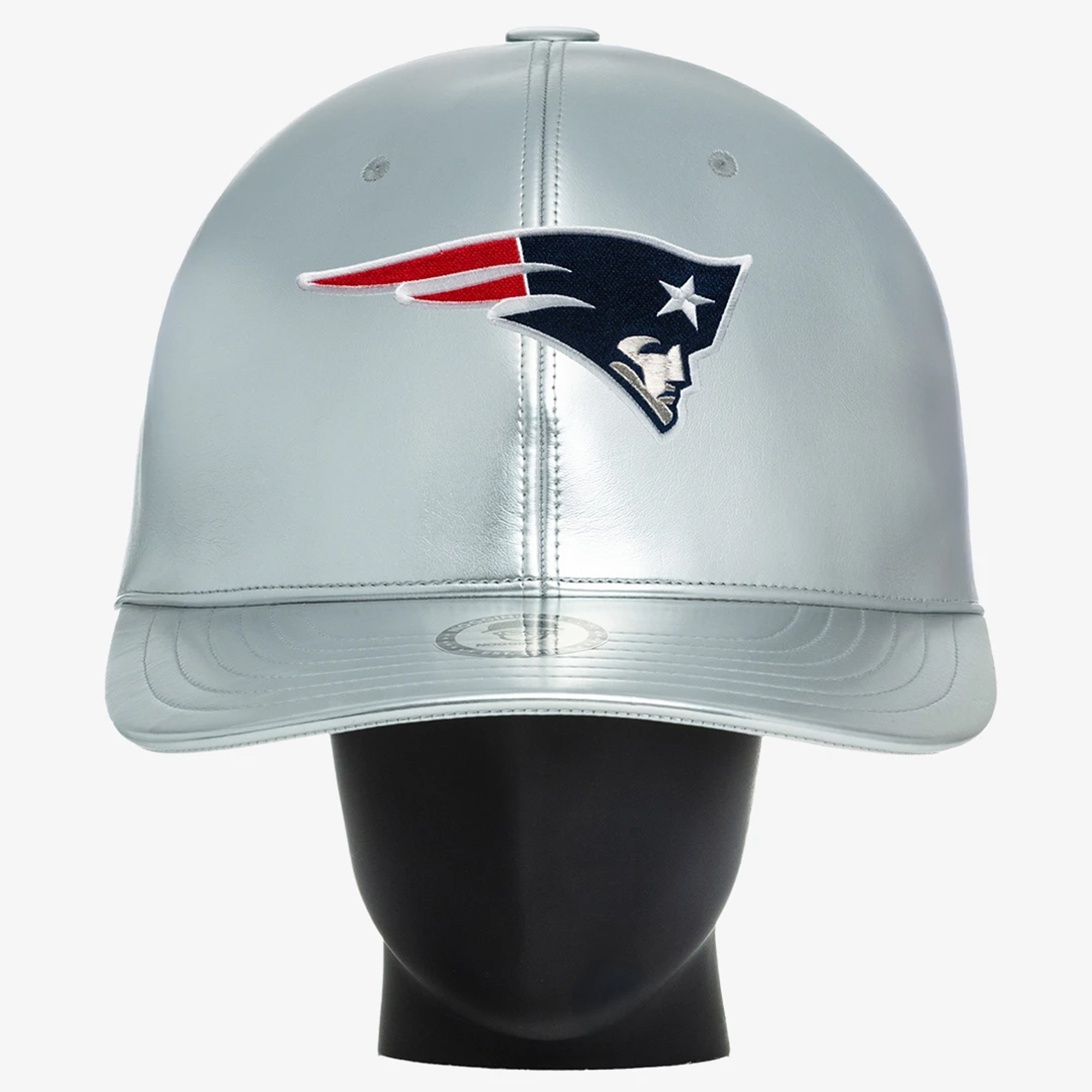 Unisex Noggin Boss Silver New England Patriots Big Hat