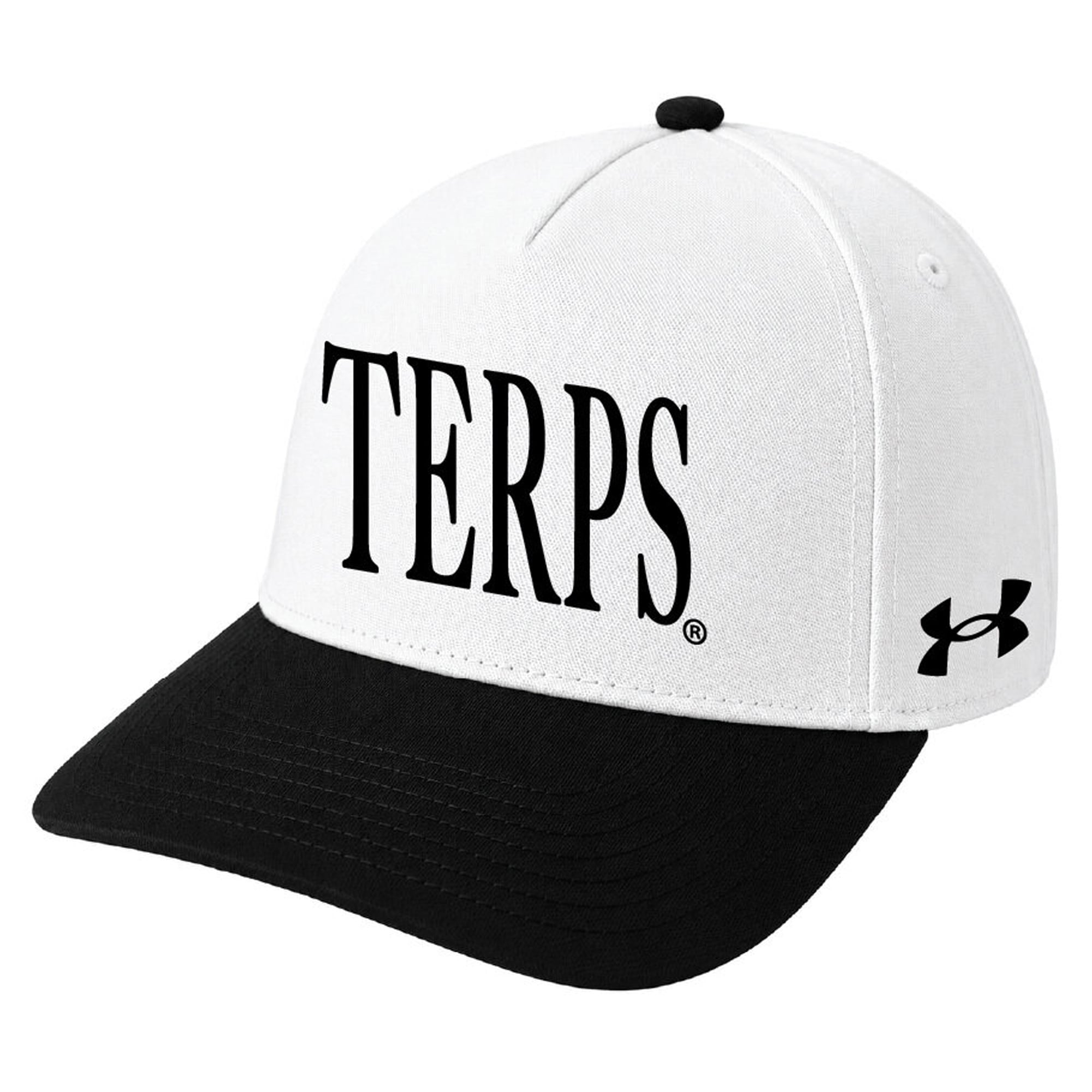 Unisex Under Armour White Maryland Terrapins Blitzing Accent 5-Panel Adjustable Hat