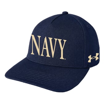 Unisex Under Armour Navy Navy Midshipmen Blitzing Accent 5-Panel Adjustable Hat