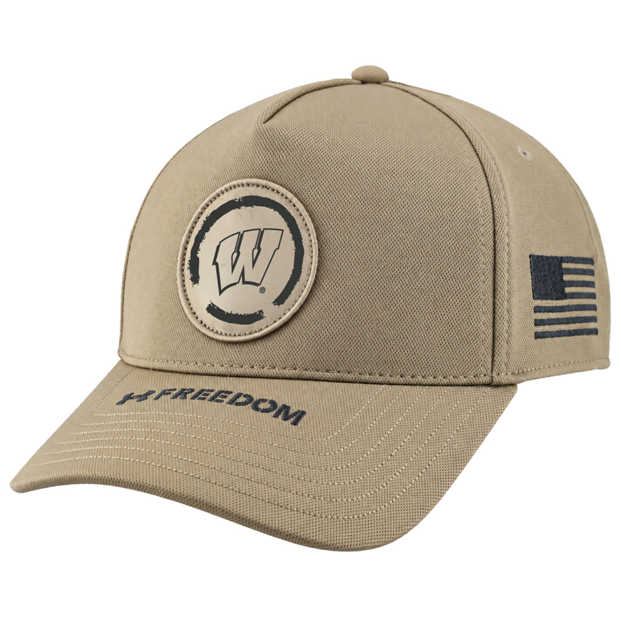 Unisex Under Armour  Tan Wisconsin Badgers Freedom Blitzing A-Frame Adjustable Hat