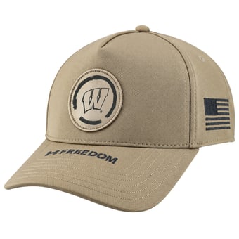 Unisex Under Armour  Tan Wisconsin Badgers Freedom Blitzing A-Frame Adjustable Hat