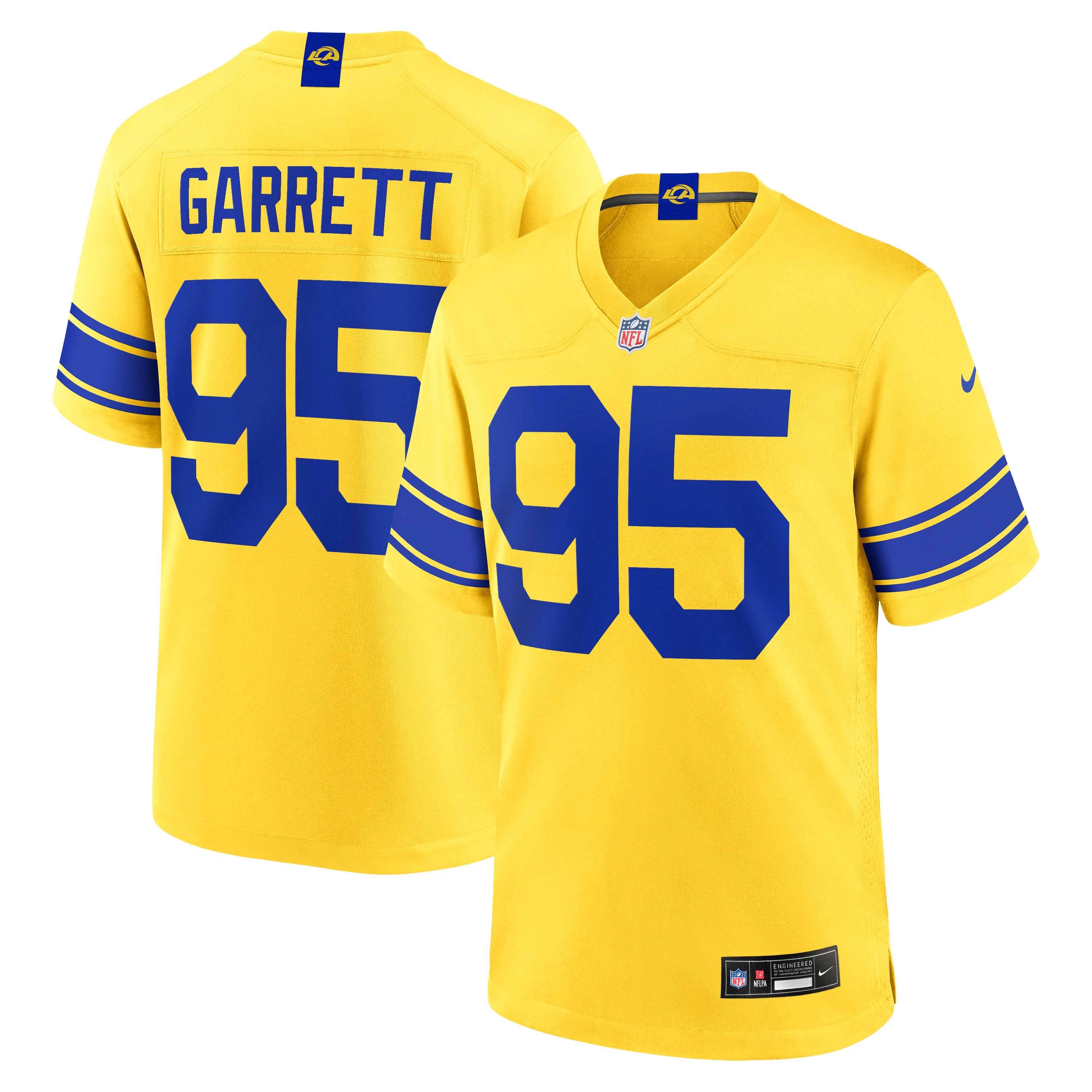 Men’s Nike Myles Garrett Los Angeles Rams Classic Sol Game Jersey Men’s Nike Myles Garrett Los Angeles Rams Classic Sol Game Jersey