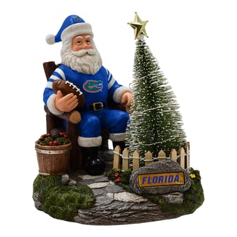 The Memory Company Florida Gators Santa Figurine with LED Tree