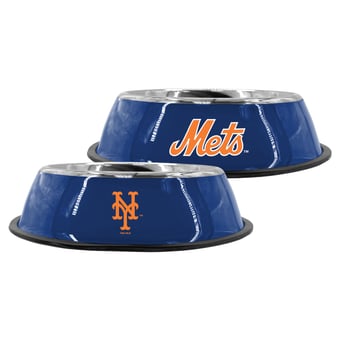 "The Memory Company New York Mets 9"" Stainless Steel Pet Bowl"