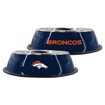 "The Memory Company Denver Broncos 9"" Stainless Steel Pet Bowl"