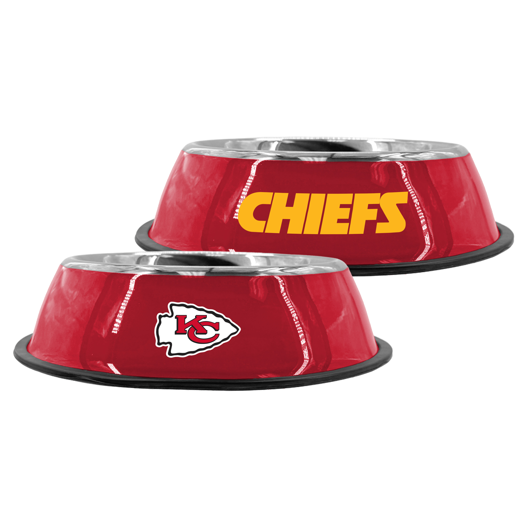 The Memory Company Kansas City Chiefs 9" Stainless Steel Pet Bowl