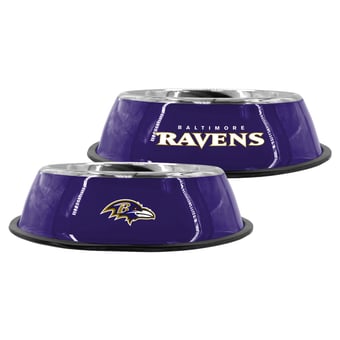 The Memory Company Baltimore Ravens 9" Stainless Steel Pet Bowl