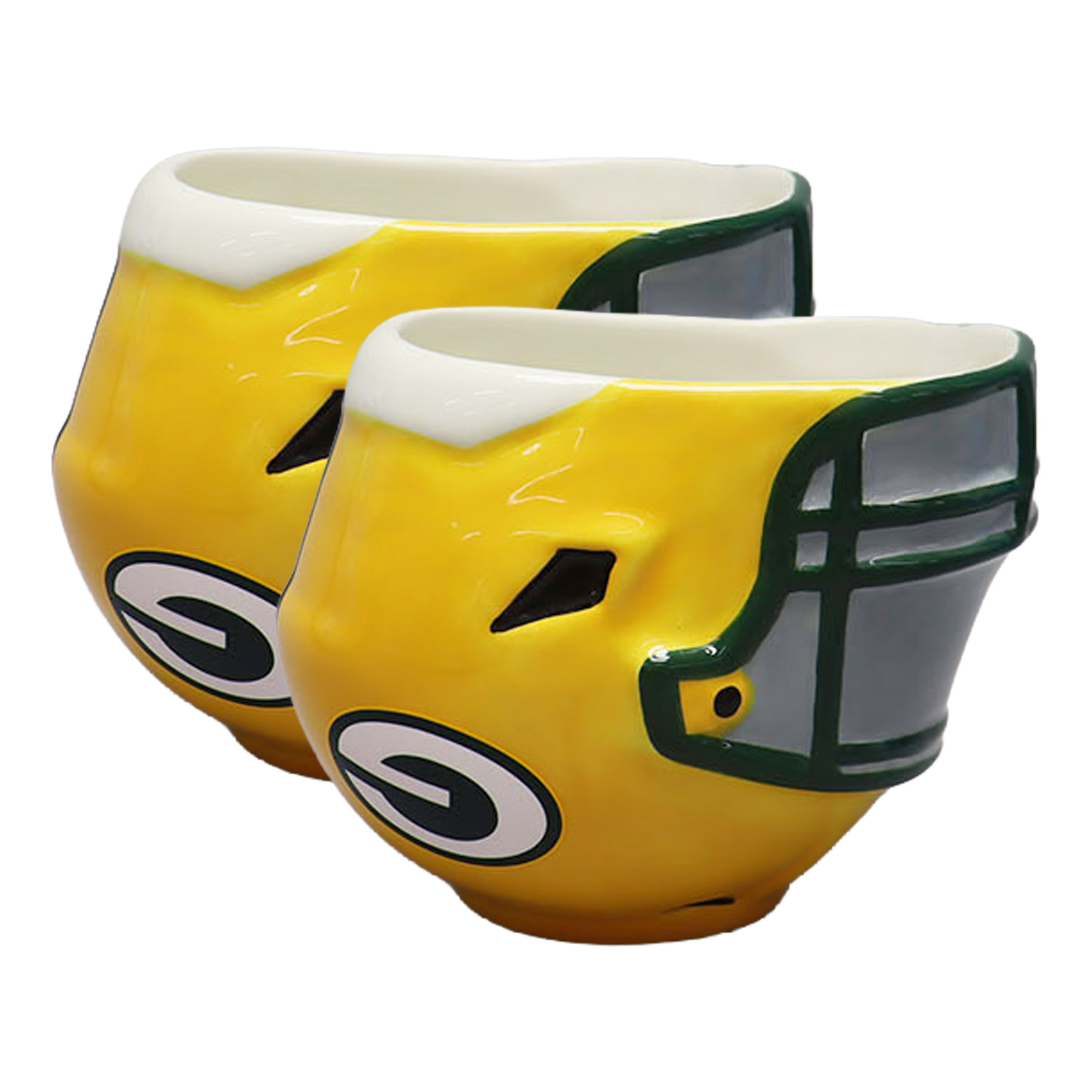 The Memory Company Green Bay Packers Two-Piece 6oz. Football Helmet Bowl Set