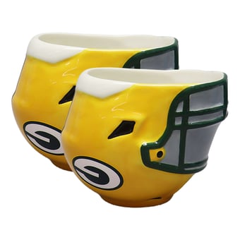 The Memory Company Green Bay Packers Two-Piece 6oz. Football Helmet Bowl Set
