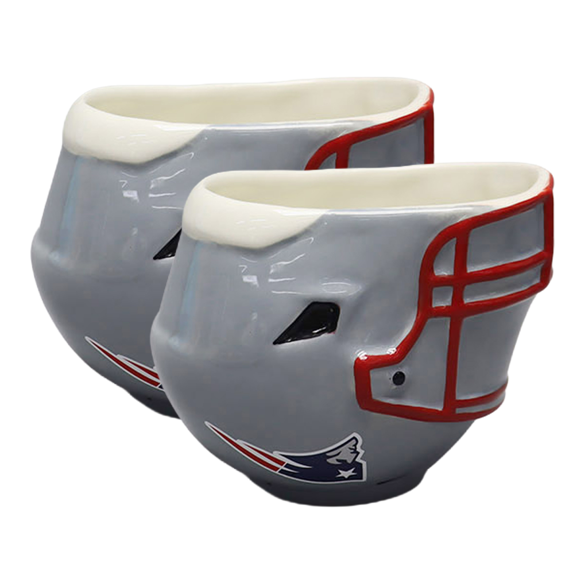 The Memory Company New England Patriots Two-Piece 6oz. Football Helmet Bowl Set