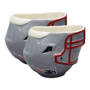 The Memory Company New England Patriots Two-Piece 6oz. Football Helmet Bowl Set