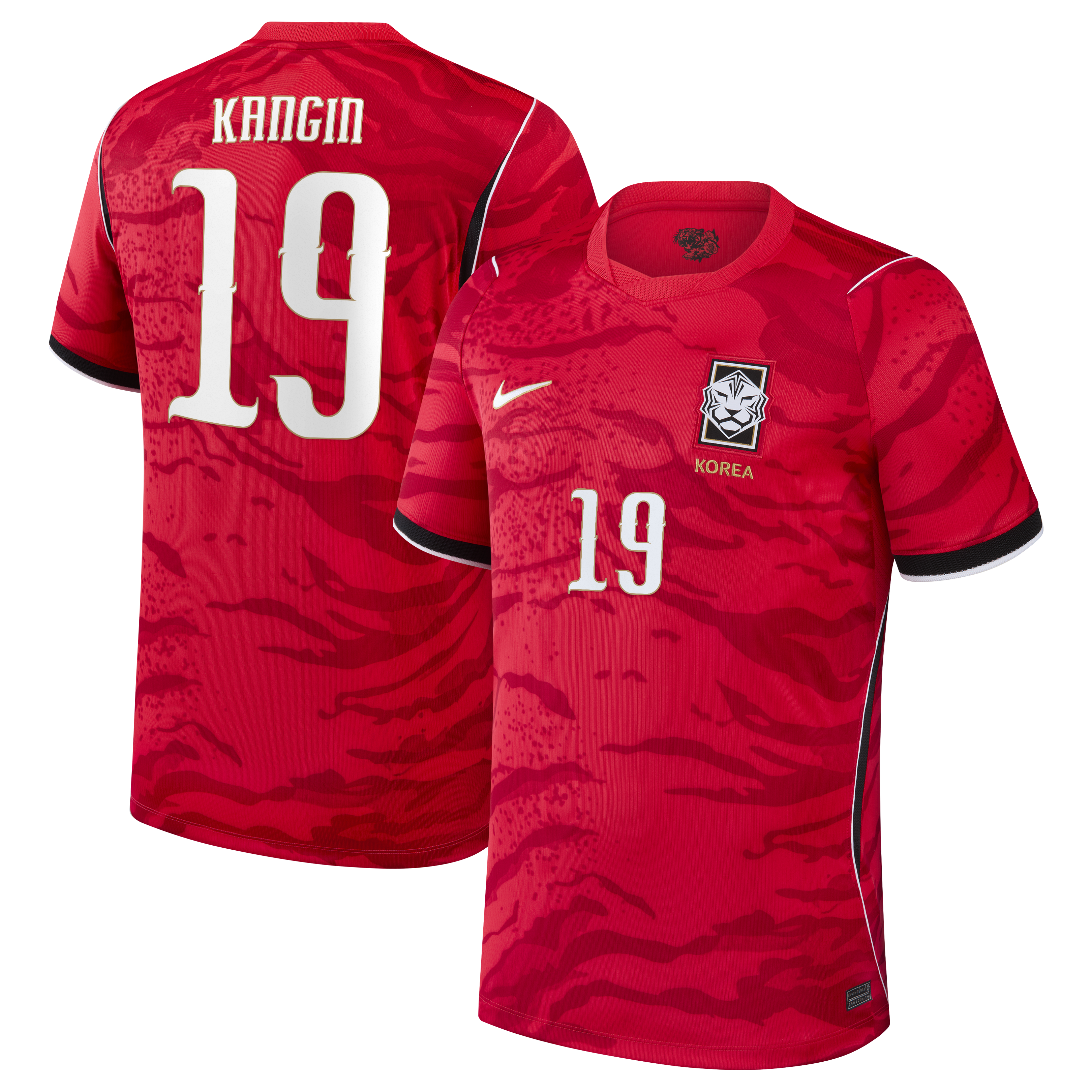 Men's Nike Lee Kang In Red South Korea National Team 2026 Home Stadium Replica Jersey