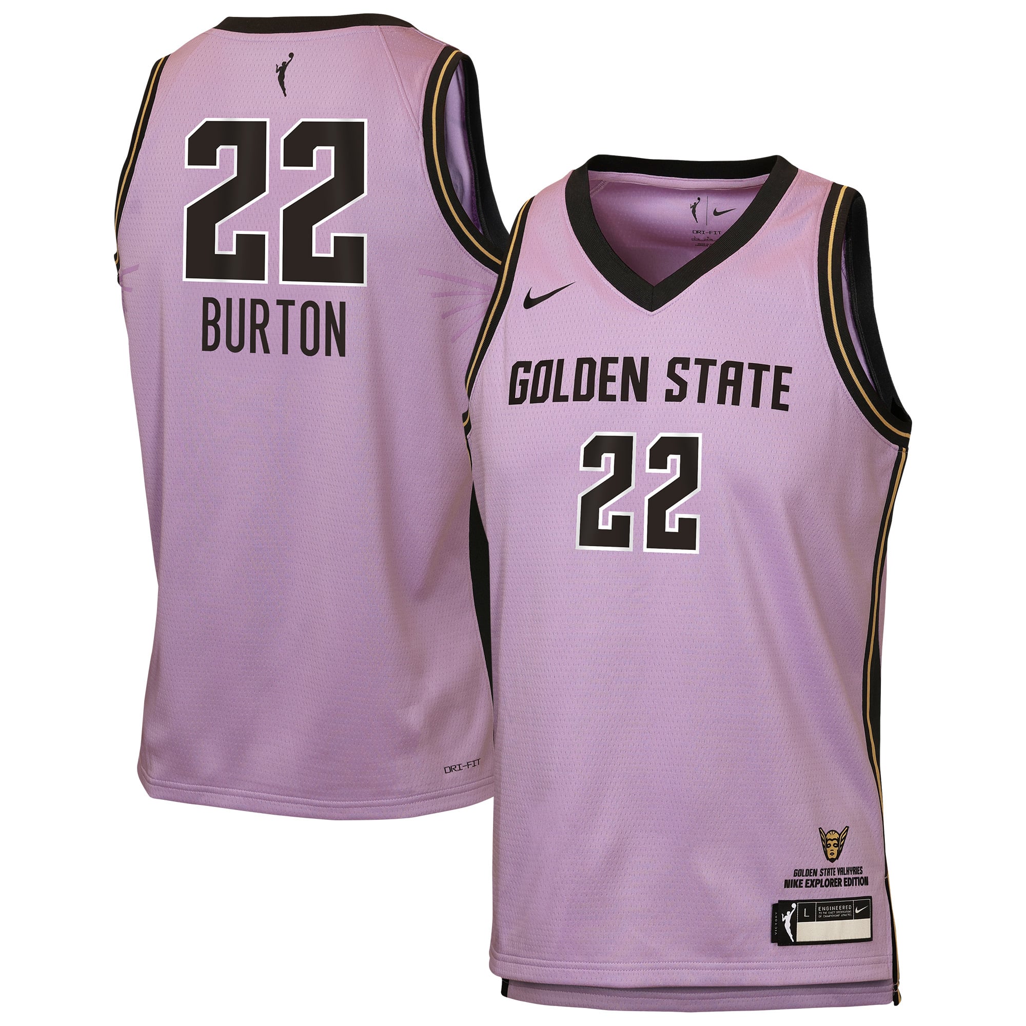 Youth Nike Veronica Burton Violet Golden State Valkyries Victory Player Jersey - Explorer Edition