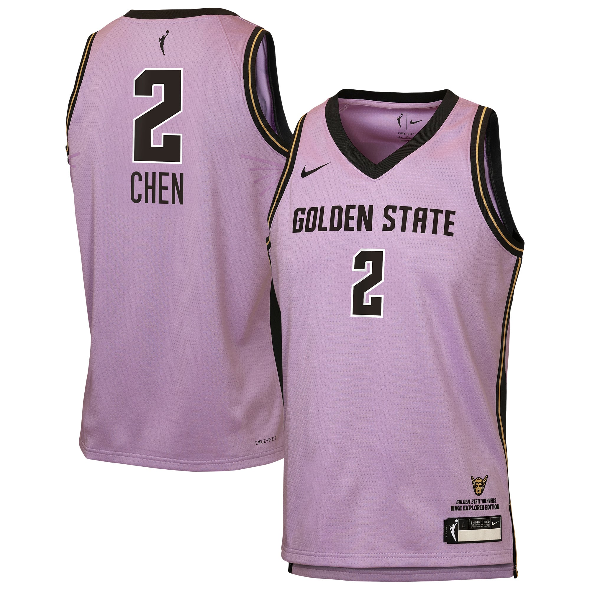 Youth Nike Kaitlyn Chen Violet Golden State Valkyries Victory Player Jersey - Explorer Edition