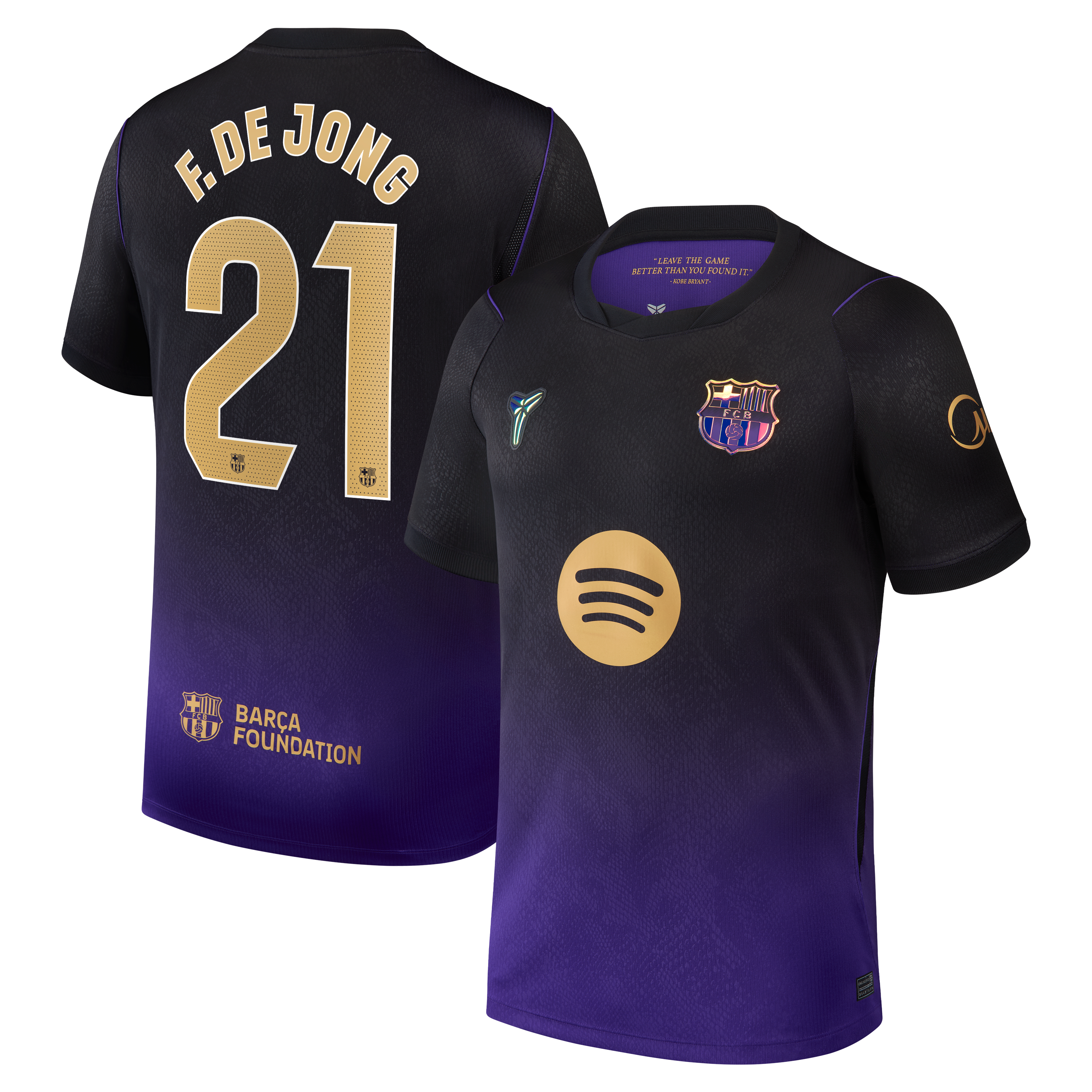 Men's Nike Frenkie de Jong Purple Barcelona 2026/27 Away Stadium Replica Jersey