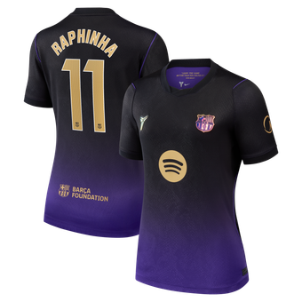 Women's Nike Raphinha Purple Barcelona 2026/27 Away Stadium Replica Jersey