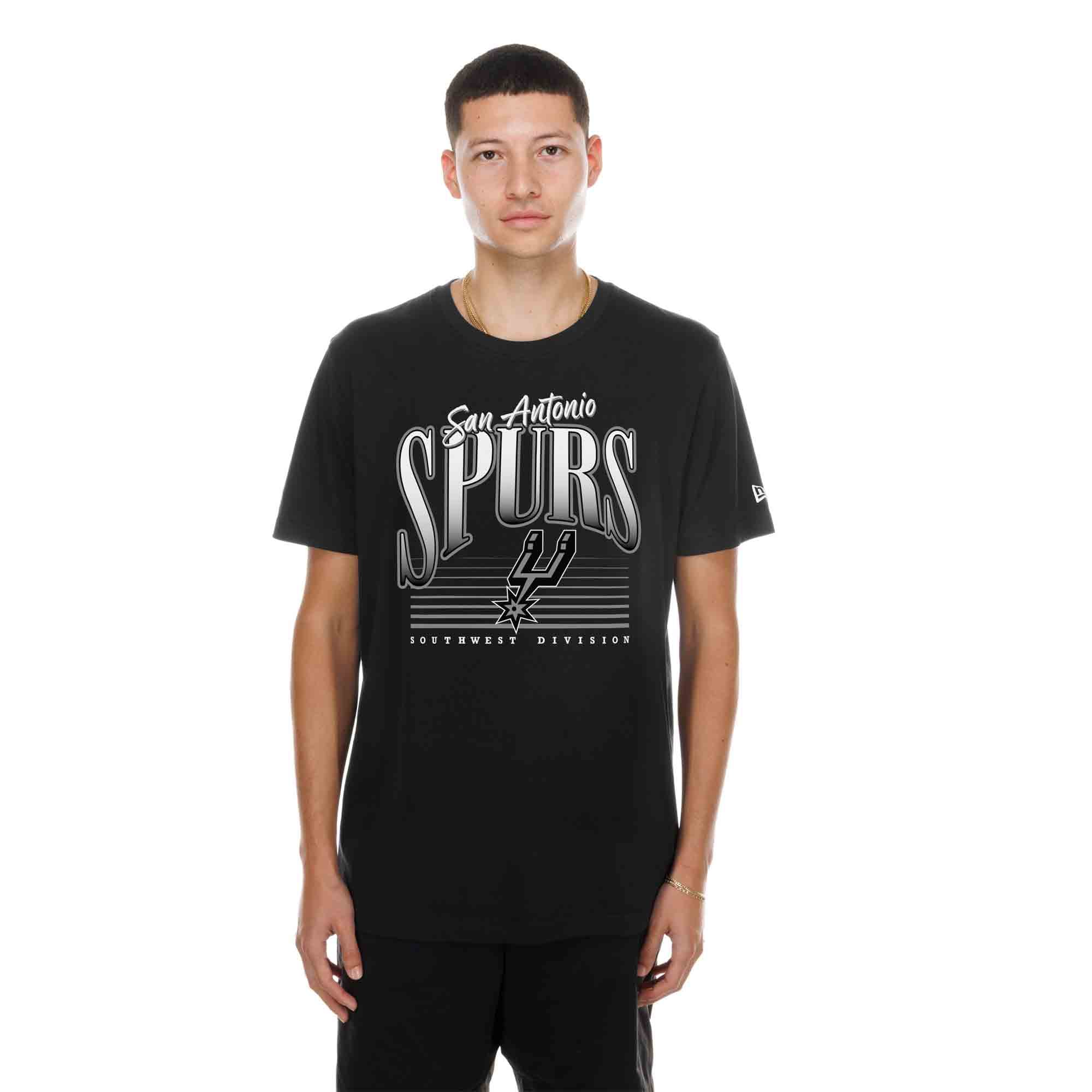 Men's New Era Black San Antonio Spurs NBA Southwest Division T-Shirt
