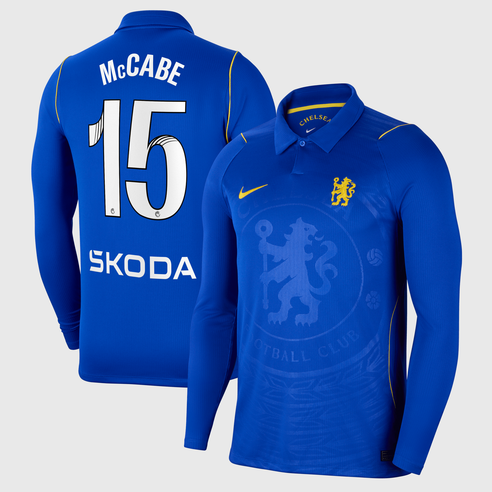 Maillot Chelsea Nike Stadium Manches Longues Domicile WSL 2026-27 avec flocage McCabe 15