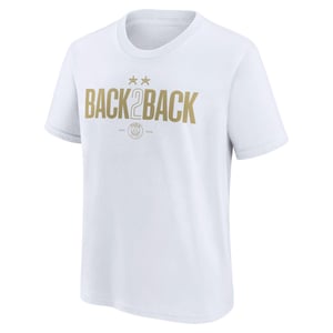T-Shirt PSG Étoile Eiffel 2 Back to Back - Blanc - Enfant, vue 4