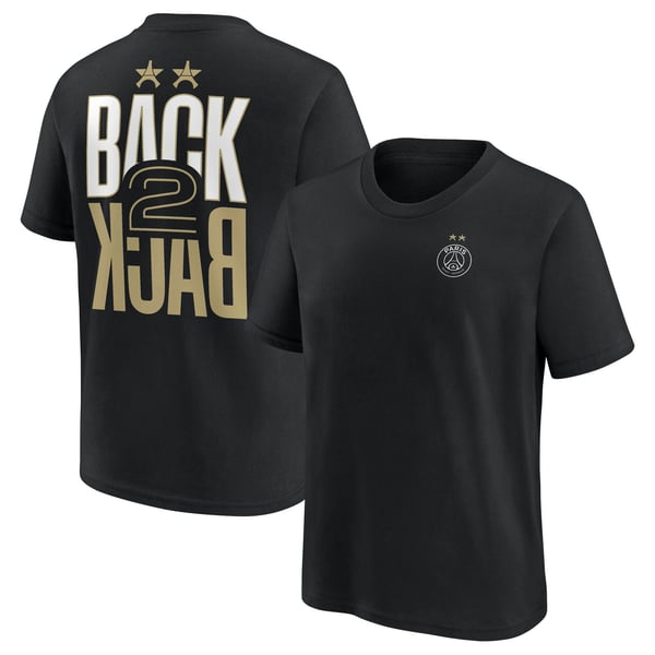 T-Shirt PSG Big Logo Back to Back Crest - Noir - Enfant