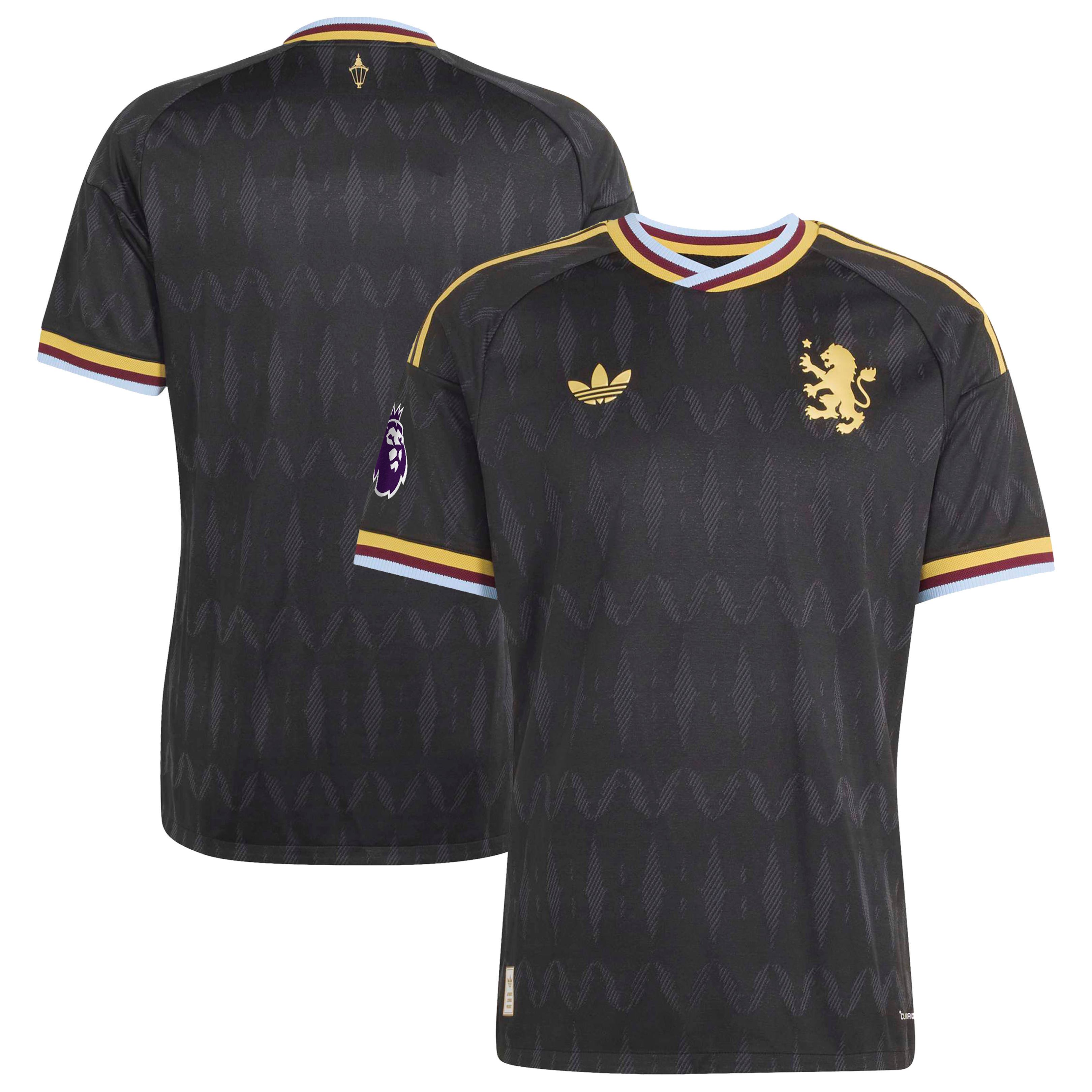 Men's adidas Black Aston Villa 2026/27 Away On-Field Authentic Patch Jersey