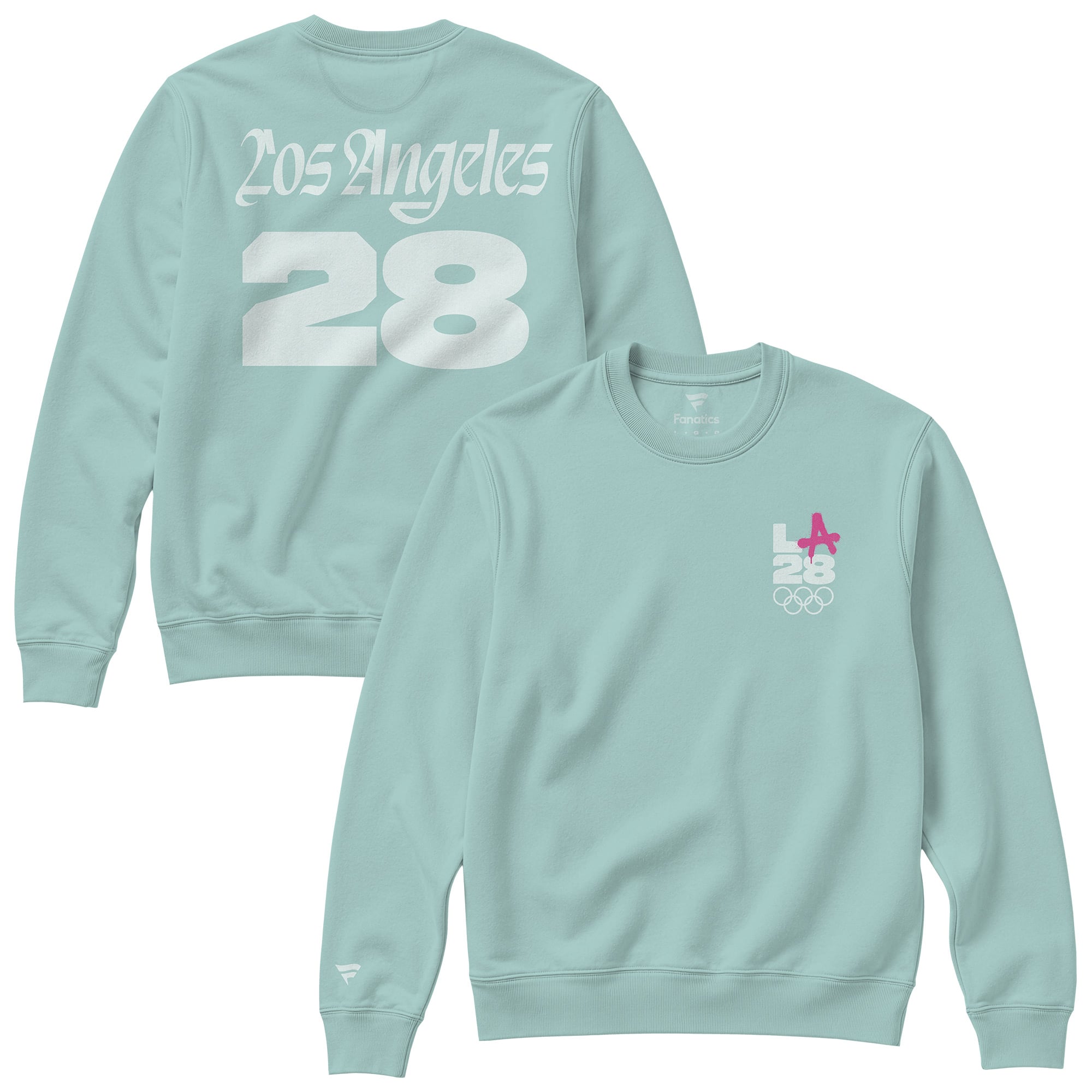 Unisex Fanatics Aqua LA28 Summer Olympics Superbloom Color Bar Sweatshirt