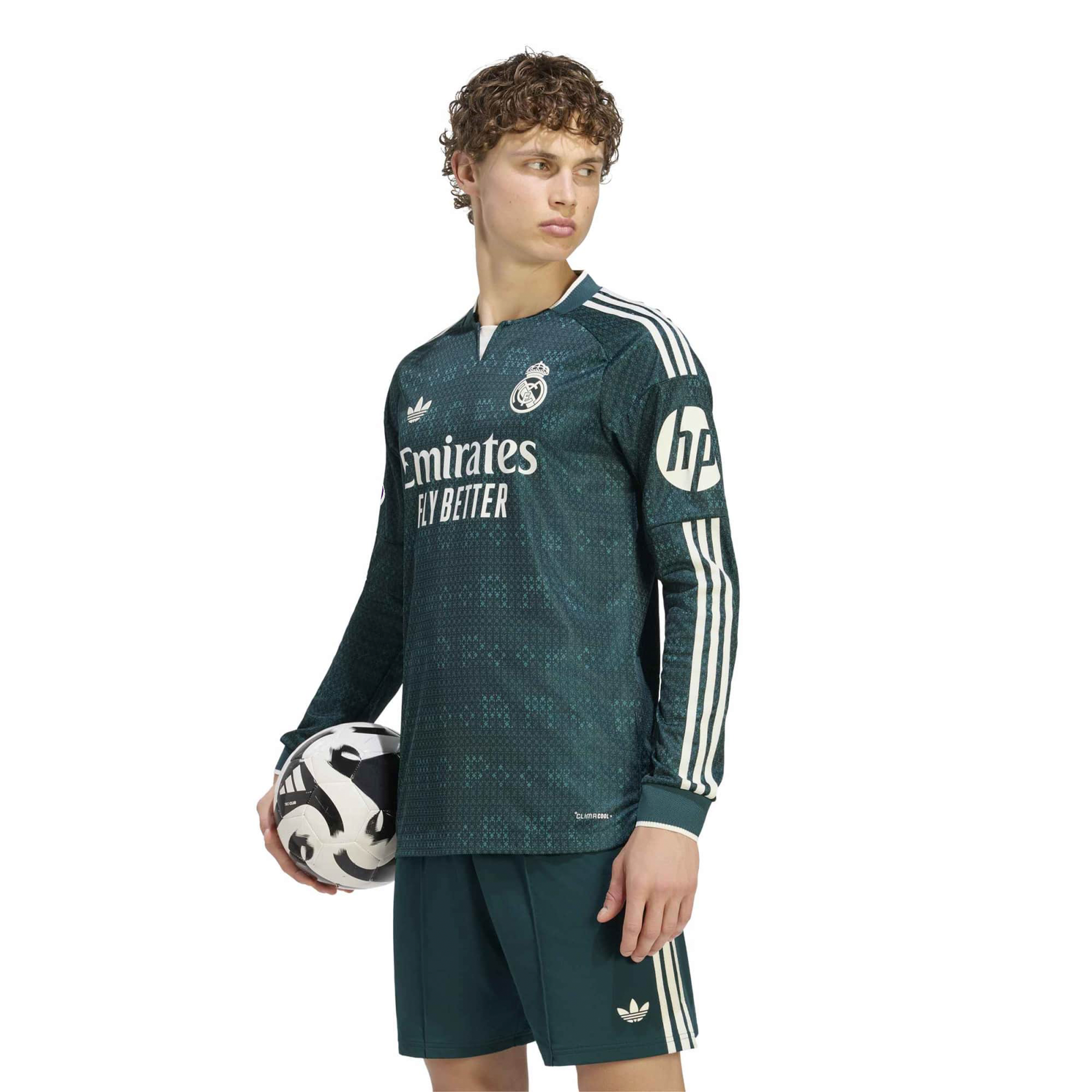 Men's adidas Green Real Madrid 2026/27 Away On-Field Authentic Long Sleeve Jersey