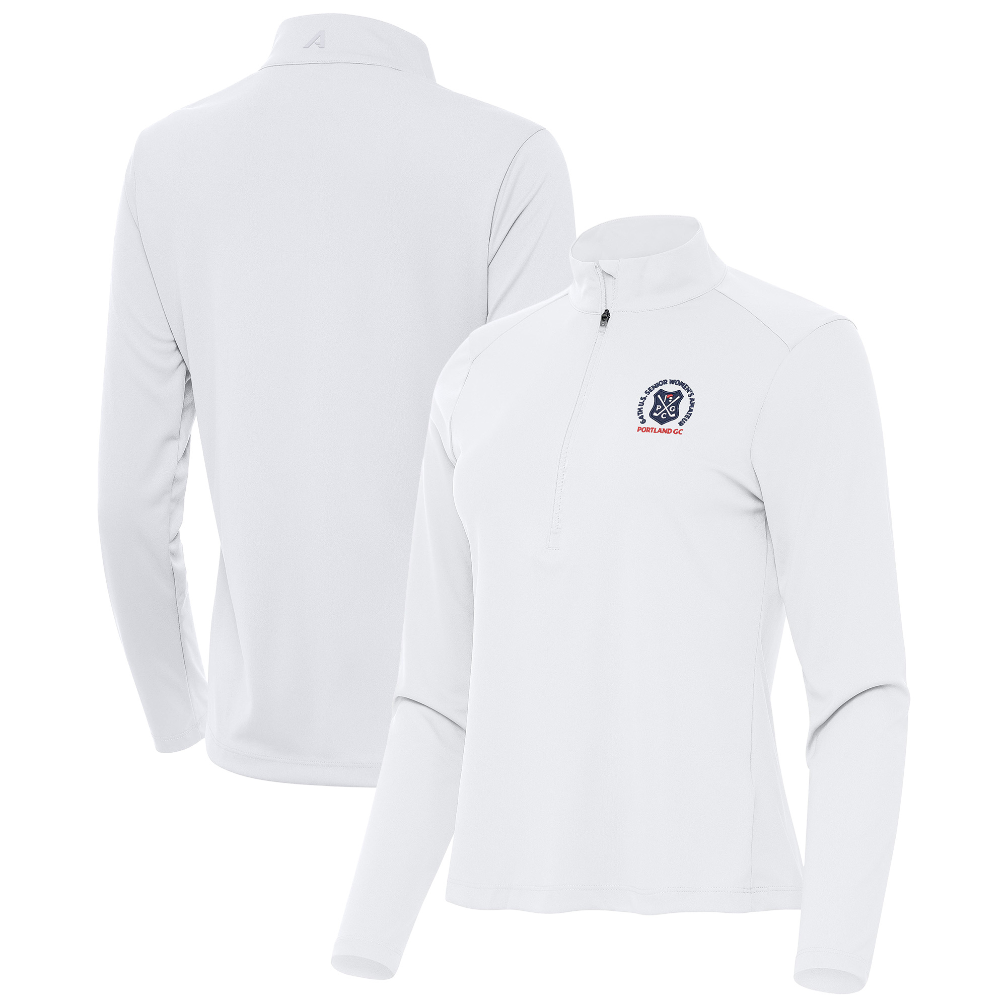 Women’s 2026 U.S. Senior Women’s Amateur Antigua White Tribute Half-Zip Pullover Top